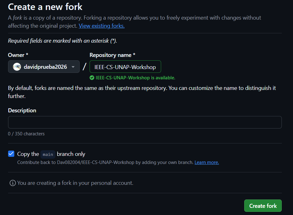 Paso 2: Fork del repositorio