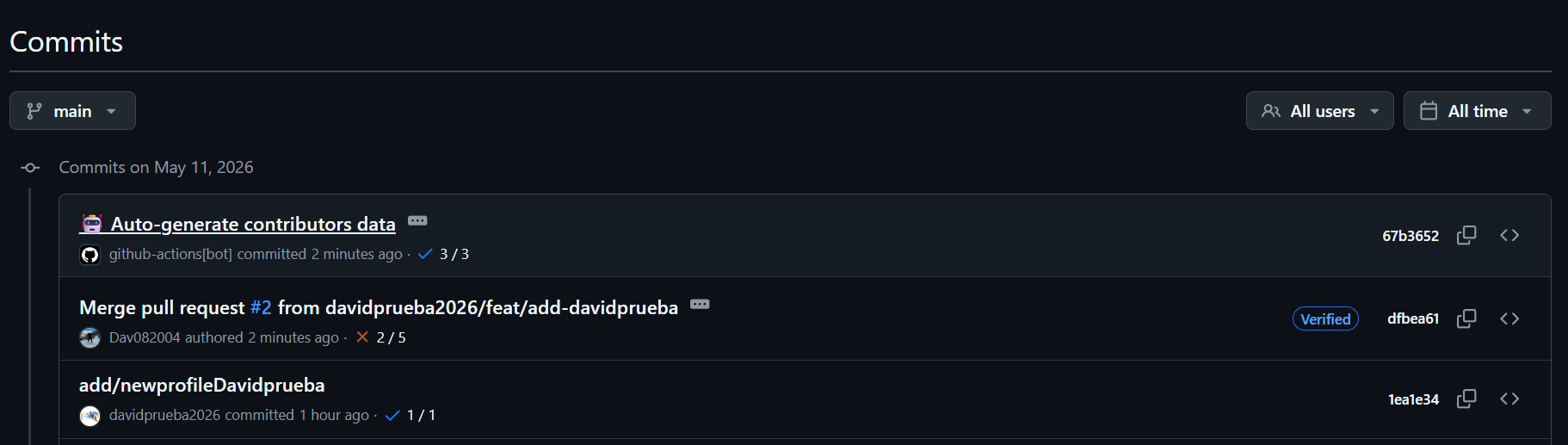 Paso 14: Historial de commits