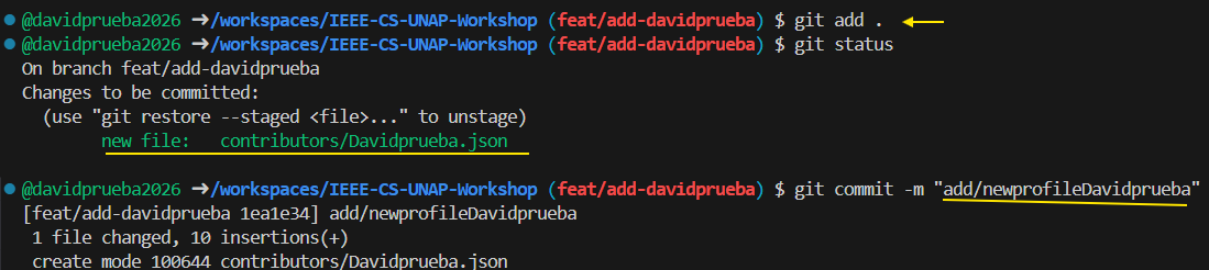 Paso 8: Preparar commit