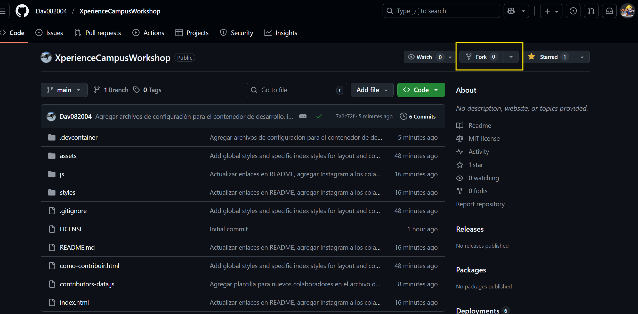 Paso 1: Acceder al repositorio