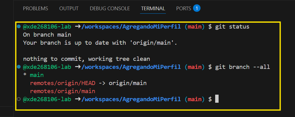 Paso 5: Verificar estado inicial